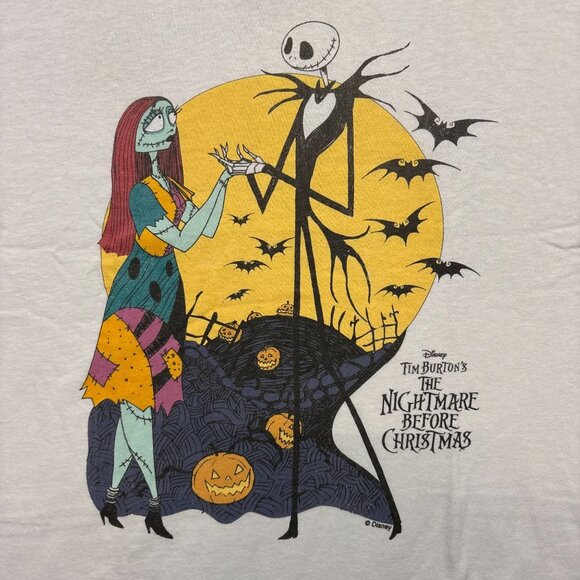 The Nightmare Before Christmas white T-Shirt Size Large - Picture 2 of 4